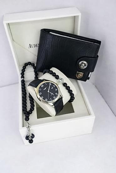 Zərgərlik əşyaları: Klassik Saat dəsti, rəng - Qara — 2