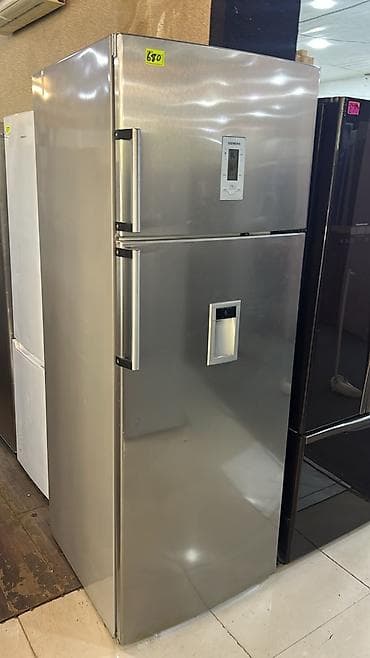 Siemens iki qapılı soyuducu (üstdən dondurucu), paslanmayan polad