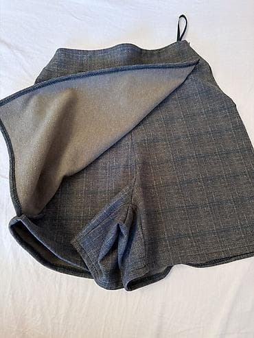 şort: TAC Woman brendinin ətək-şortu (skort) - Rəng: boz-qrafit tonlarında — 2