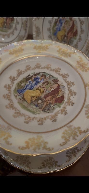 duru yağ: Nahar dəsti, rəng - Ağ, Farfor — 9