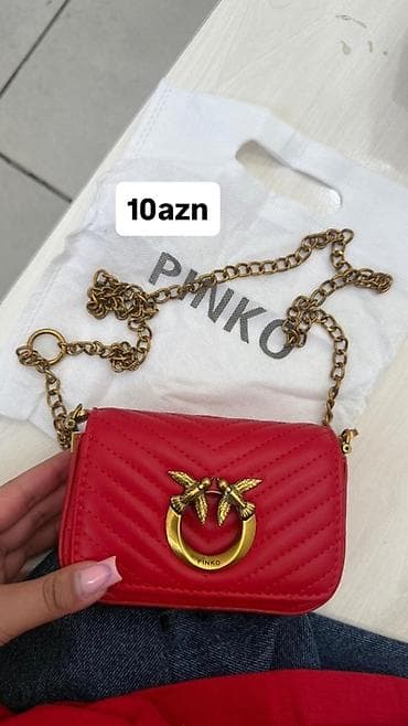 Çantalar: Pinko canta 1 defe istifade olunub, mini olcu — 1
