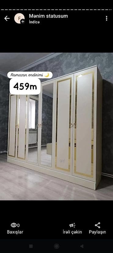 keramogranit satisi: 6qapili dolab Birbasa istehsaldan satis ölçü 240*200*45 qiymət — 2