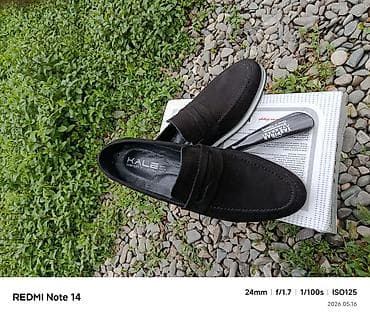 Kişi loaferləri – qara rəng, klassik-pəncəksiz dizayn - Material — 10