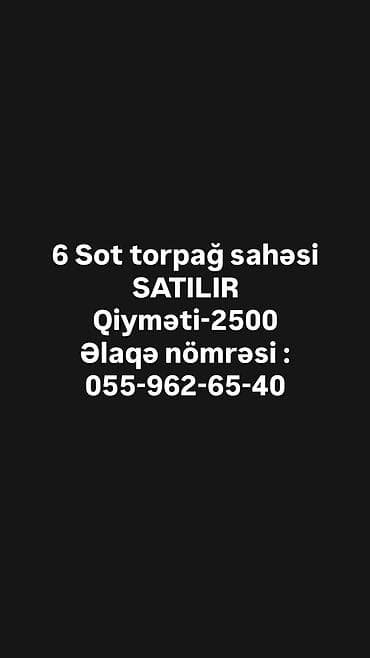 nefciler kiraye ev: 6 sot torpaq sahəsi satılır. Qiyməti 2500 manatdır. Ətraflı məlumat — 1