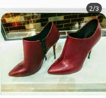 dəri qadın botilyonu: Ölçü: 36, rəng - Narıncı, Yeni — 9