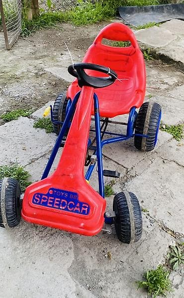 Uşaq pedallı kart – TOYS 88 SPEEDCAR - Rəng: qırmızı-göy -