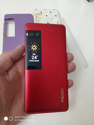 Meizu Pro 7 (qırmızı) – arxa əlavə ekranlı smartfon - Unikal ikili — 1