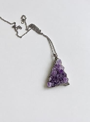 Колье: Gümüşdur,ametist daşı klonu ile — 1