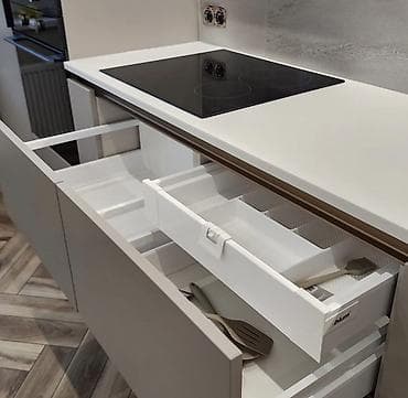 lambirin tavan: Müasir dizaynlı modullu mətbəx mebeli komplekti - Üslub: minimalist — 4