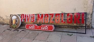 İşıqlı reklam lövhələri komplekti – “PİVƏ MAZALARI / isti-isti”