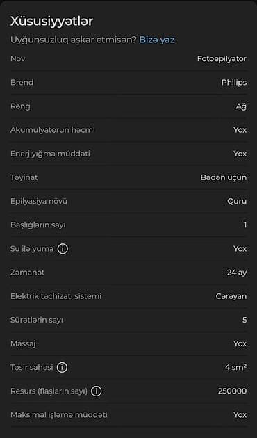 ipli epilyator: Lazer epilyatoru, Philips — 3