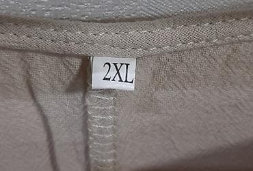parca kesen: Bej rəngli oversize qadın bluz - Ölçü: 2XL (etiketdə göstərilib) - — 2