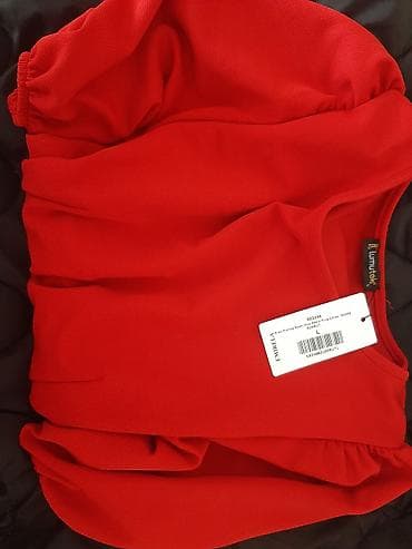 Qırmızı midi don - Klassik A-kəsim siluet: beldən oturan, ətəyi — 3