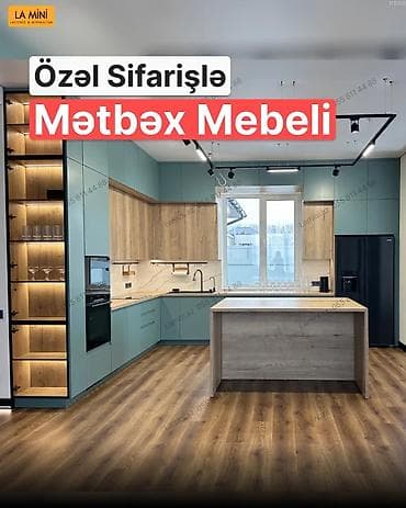 sutular: Sifarişlə mətbəx dəsti, Özü çəkən petlələr, MDF, Kredit yoxdur — 1