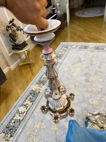 Qida məhsulları: Çılçıraq, 6 lampa, Farfor — 3