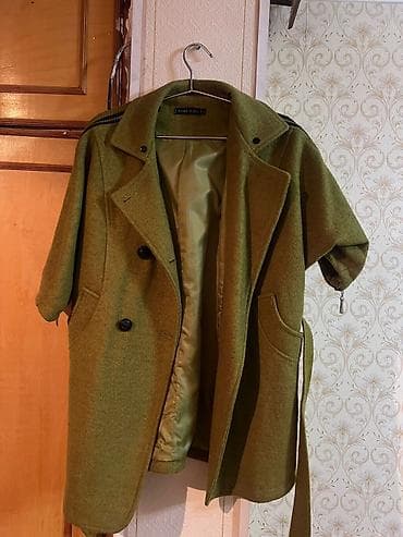 sumqayıtda palto: Zara Girl xanımlar üçün palto - Rəng: zeytun-yaşıl - Model: ikiqat — 1