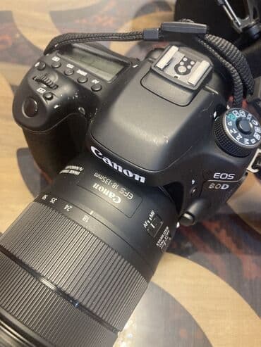 зеркальный фотоаппарат canon eos 70d body: Canon EOS 80D rəqəmsal güzgülü kamera. Ideal veziyyet! Kameranın üst — 7