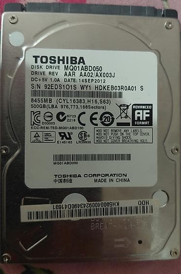 Toshiba MQ01ABD050 2.5" HDD real aliciya endirim.olacaq - Tutum: 500