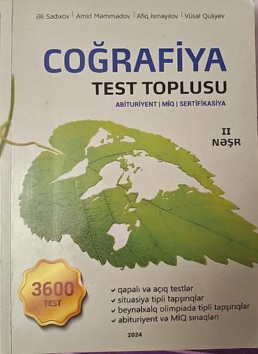 Məhsul: Coğrafiya Test Toplusu – II nəşr (2024) Müəlliflər: Əli