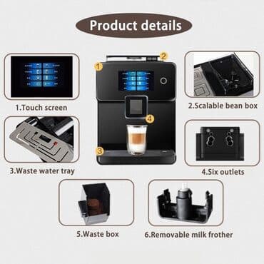 Термопоты: Кофемашина Автомат, С емкостью для молока, Новый at lalafo.az — 7 Термопоты: Кофемашина Автомат, С емкостью для молока, Новый — 7