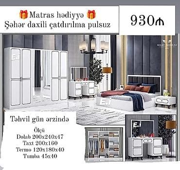 trimo mebel: *Yataq dəsti 6 qapılı dolabla 930Azn 💥* ✔️Rəng seçimi var ✔️Şəhər — 1