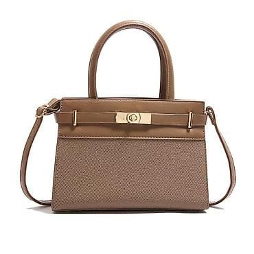 Личные вещи: Zərif dizaynlı qadın əl çantası - Rəng: bej/karamel tonları - — 1