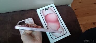 Mərmər effektli PVC panellər: IPhone 15, Çəhrayı — 2