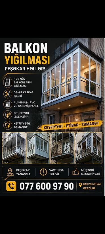 ev kandisanerləri: Balkonlarin artirlmasi karkaslarin yığılmasi vatsap aktivdir yazin nə — 1
