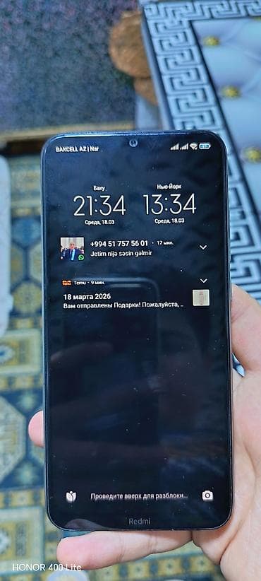 ağ qulaq: Xiaomi Redmi (ağ/mavi gradient rəng) smartfon hec bir problem yoxdur — 3