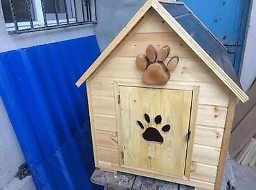 Taxta it evi - Material: keyfiyyətli təbii ağac (taxta panellər)