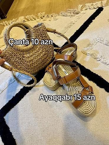 bas: Təbii materialdan hazırlanmış yay dəsti: - Saman toxunuşlu çanta – 10 — 1