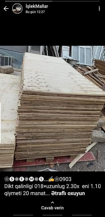 Salam.taxtalar usten cixma saz veziyetde cox munasib giymete — 2