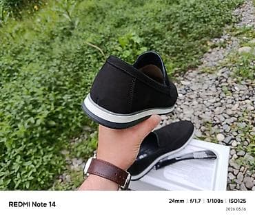 Kişi loaferləri – qara rəng, klassik-pəncəksiz dizayn - Material — 8
