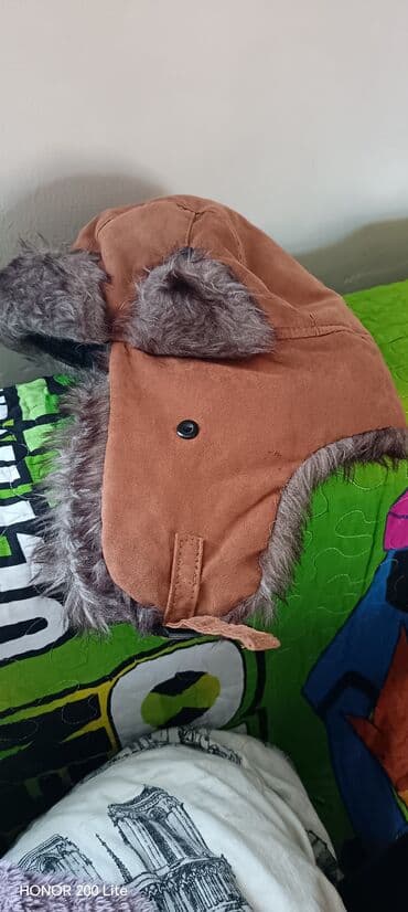 kişilər üçün papaq və şarf dəstləri: Papaq, One size, rəng - Qəhvəyi — 2