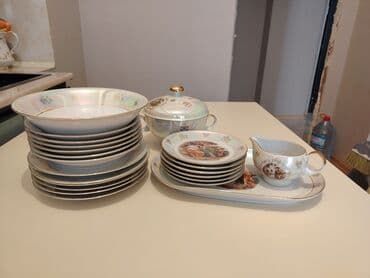 Nahar dəsti, rəng - Ağ, Farfor, Madonna, 6 nəfərlik, Almaniya