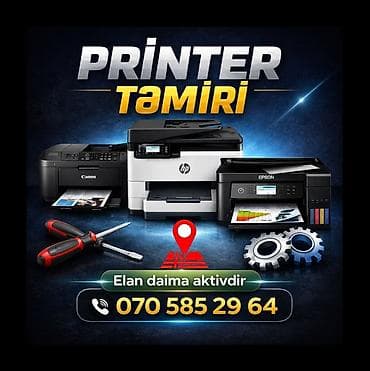 Ремонт принтеров: 🖨️Printer təmiri və texniki xidmət 🧰HP, Canon, Epson və digər markalı — 1