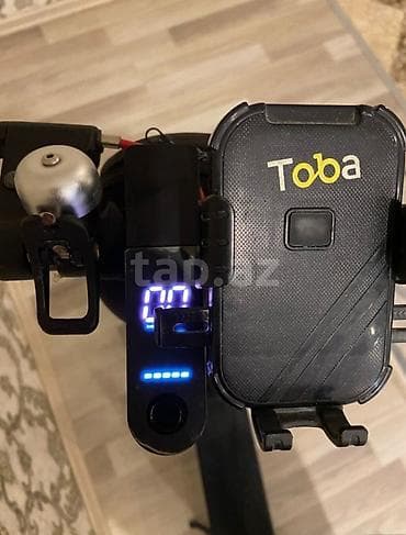 Elektrik skuter – Toba aksessuarları ilə - Rəng: qara - Sükan — 3