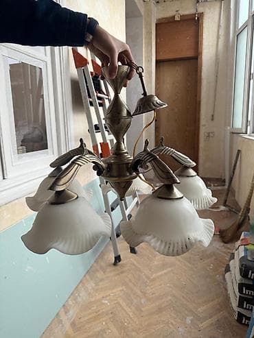 taxta lüstur: Çılçıraq, 5 lampa, Metal — 1