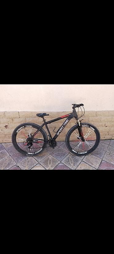 Sport Time dağ velosipedi - Çərçivə: yüngül lehimli, qara rəngdə