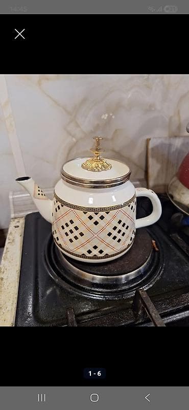 Bağ evi və bağ üçün hərşey: İşlənmiş, rəng - Ağ, Dəm caydanı, Keramika, 1,5 bucket volume l, Azərbaycan — 2