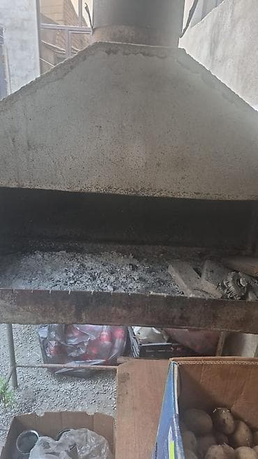 kebab: Metall soba-manqal – tüstü borulu, örtüklü - Material: qalın metal — 5