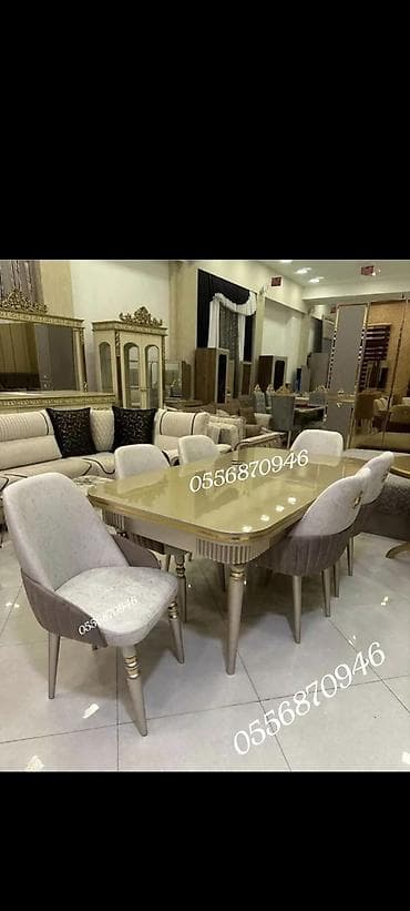 Qonaq otağı üçün, Yeni, Açılmayan, Dördbucaq masa, 6 stul — 5