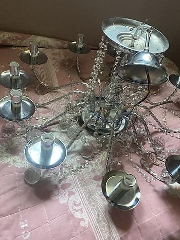 Çılçıraq, 10 və daha çox lampa, Metal