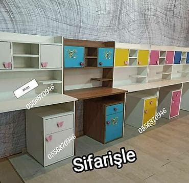 oxu masası: Oğlan və qız üçün, Yeni, Siyirməsiz, Yazı masası, Stulsuz — 6