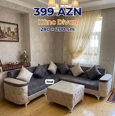 Künc divan, Qonaq otağı üçün, Bazalı, Açılan — 2