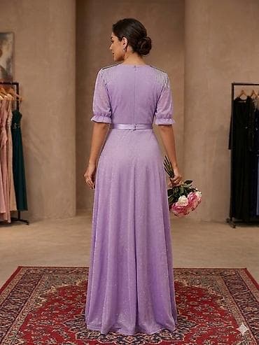 bıt mojet ətir: Lavanda rəngli parıltılı axşam geyimi - Model: zərif parıltıya malik — 1