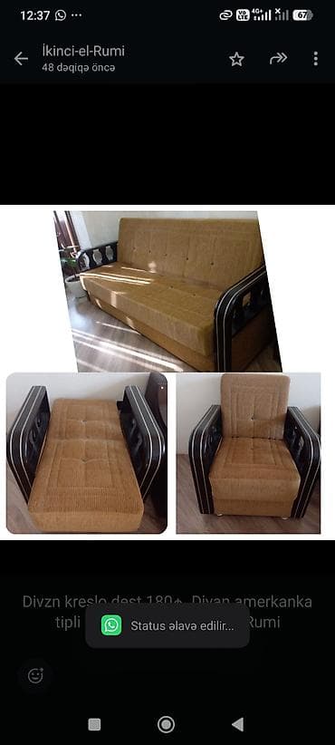 американка диван: Divzn kreslo dest 180₼ .Divan amerkanka tipli acilir .Unvan Masazir — 1