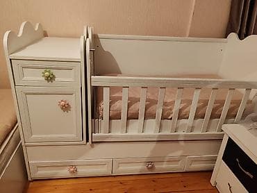 ortopedik doşek: Oğlan və qız üçün, Dördbucaq, Beşik, Matras ilə, Yellənmə mexanizmsiz — 1