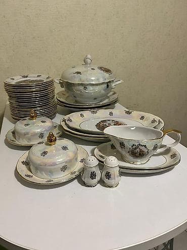 versace servis: Nahar dəsti, rəng - Qızılı, Farfor, Almaniya — 3