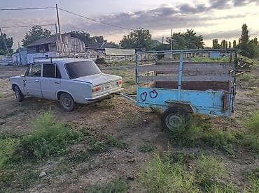 авто: VAZ 2101 + qoşqu - Sedan kuzov, 4 qapı - Rəng: açıq boz - Ön və arxa — 3